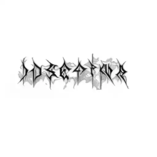 the logo of a black metal band tattoo design idea