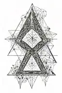Mathematical equations forming arcane wizard runes tattoo design idea