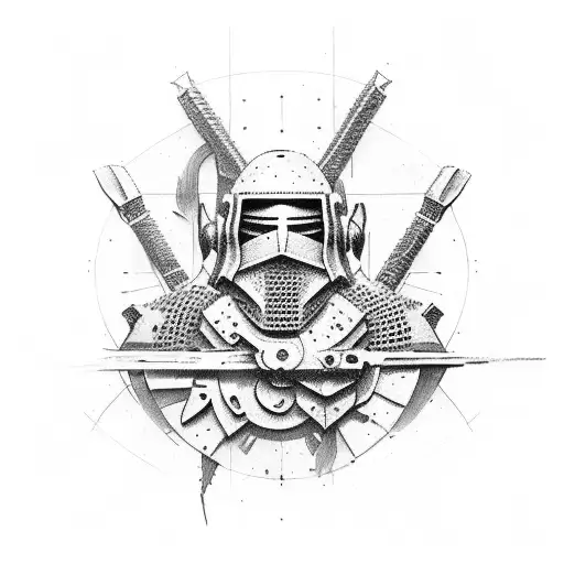 war torn crusader tattoo design idea