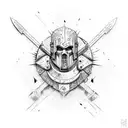 war torn crusader tattoo design idea