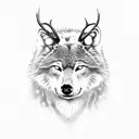 wolf bear lynx deer tattoo design idea