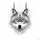 wolf bear lynx deer tattoo design idea