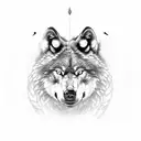 wolf bear lynx deer tattoo design idea