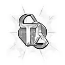 Rammstein logo in trash polka style  tattoo design idea