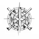 Rammstein logo in trash polka style  tattoo design idea