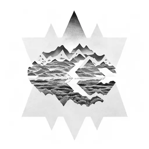 A surreal dream-like landscape with elements of XO and Kissland motifs intertwined, reflecting the client's love for The Weeknd's music tattoo design idea