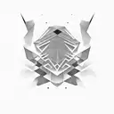 A geometric design incorporating XO and The Weeknd symbols tattoo design idea