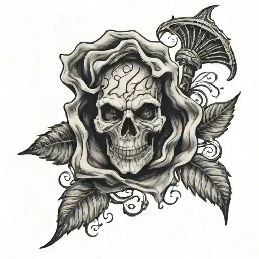 Memorial tattoo for a brother who lived from Jan 10, 1997 - August 15, 2018. He loved the dark brotherhood tattoo design idea