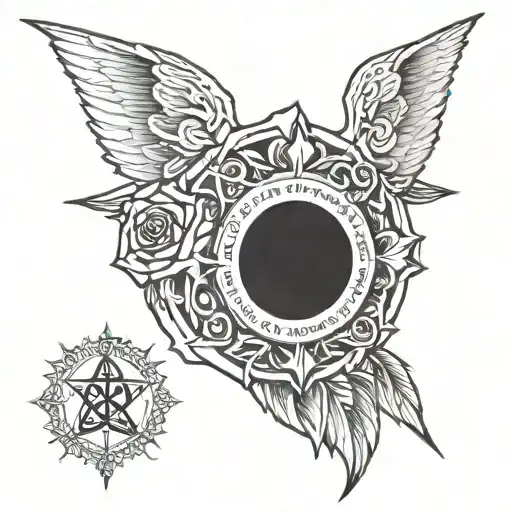 Memorial tattoo for a brother who lived from Jan 10, 1997 - August 15, 2018. He loved the dark brotherhood tattoo design idea