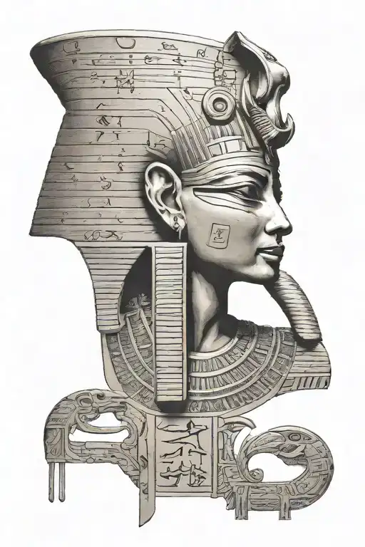 Ancient Egyptian hieroglyphics tattoo design idea