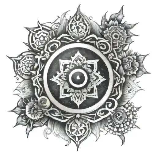 chakra symbols tattoo design idea