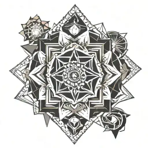 chakra symbols tattoo design idea