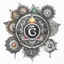 chakra symbols tattoo design idea