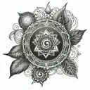 chakra symbols tattoo design idea