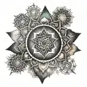 chakra symbols tattoo design idea