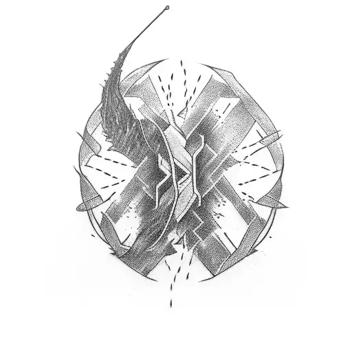 empathy symbol with barbed wire tattoo design idea