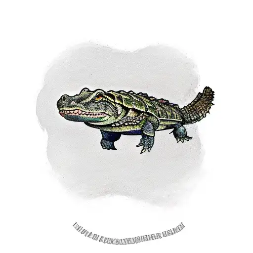 alligator snapping turtle tattoo design idea