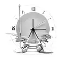 bonsai tree with clock tattoo design idea