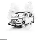 campervan  tattoo design idea