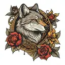 wolf arrow design tattoo design idea