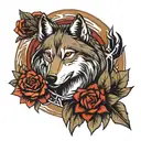 wolf arrow design tattoo design idea
