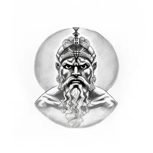 greek titan atlas holding up the world tattoo design idea