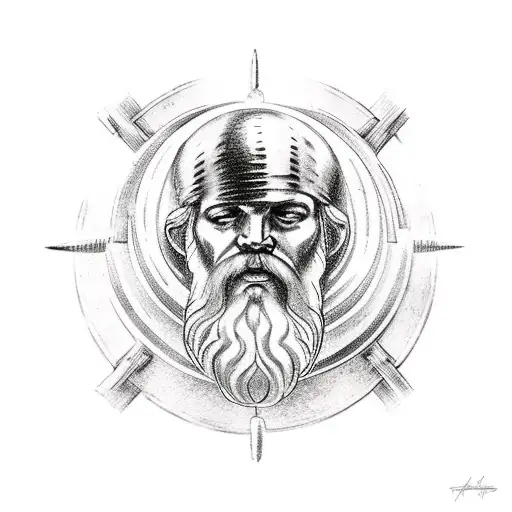 greek titan atlas holding up the heavens tattoo design idea