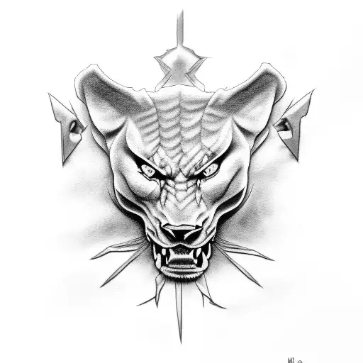 pantera tattoo design idea