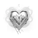 Balance Heart and mind tattoo design idea