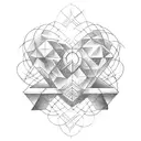 Balance Heart and mind tattoo design idea