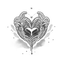 Balance Heart and mind tattoo design idea