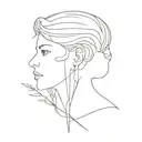 neck area writing tattoo design idea
