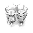 Signe verseau et taureau tattoo design idea