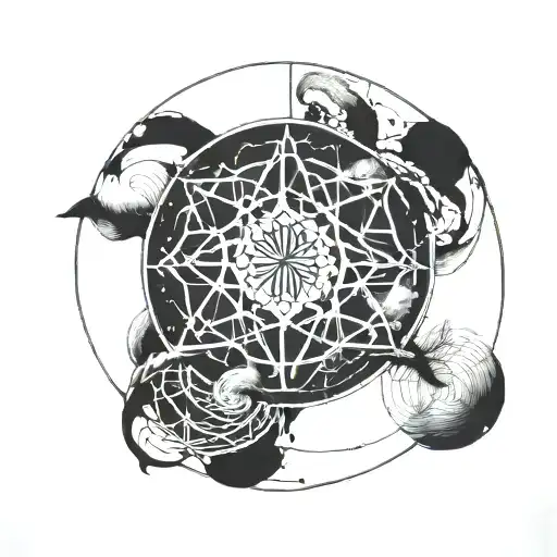 iota inside omega tattoo design idea