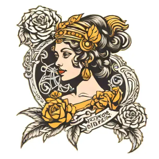 Hera Queen Of olympus tattoo design idea