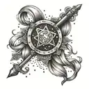 sailor moon wand tattoo design idea