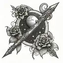 sailor moon wand tattoo design idea