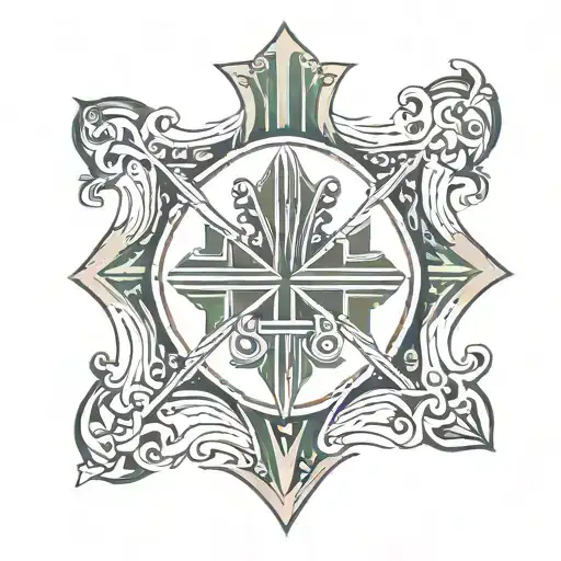maltese cross incorporating canadian flag maltese flag and hungarian flag  tattoo design idea