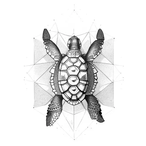 tortoise tattoo design idea