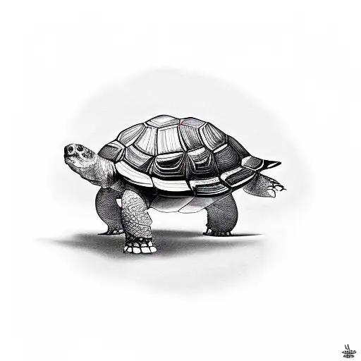 tortoise tattoo design idea