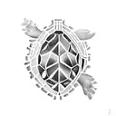 tortoise tattoo design idea
