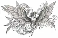 Name Lindsay on the chest with wing attached on the m. deltoideus tattoo design idea