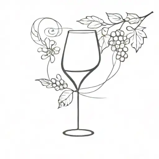 wine tattoo design idea
