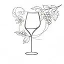 wine tattoo design idea
