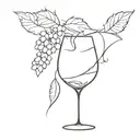 wine tattoo design idea