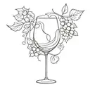 wine tattoo design idea