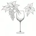 wine tattoo design idea