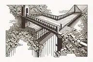 simple bridge tattoo design idea