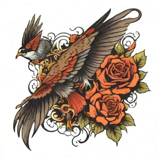 bad omens concrete jungle tattoo design idea