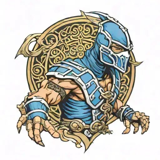 mortal kombat sub-zero tattoo design idea